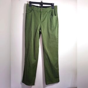 NWOT Skyes the Limit olive green straight leg pants women's 4  #2036